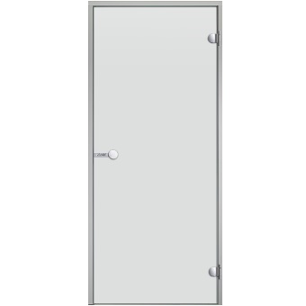 Дверь для хамам ALU 7x19 коробка серая, стекло прозрачное