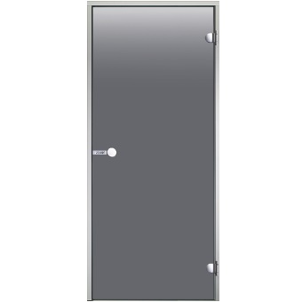 Дверь для хамам ALU 9x21 коробка серая, стекло серое