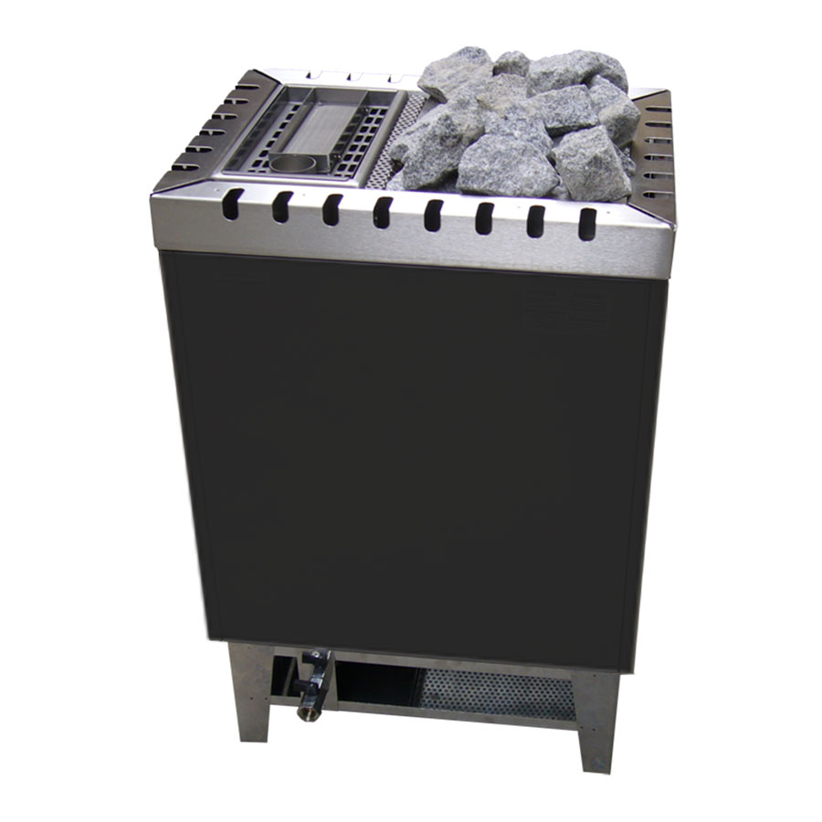 Печь с парогенератором для бани и сауны Lang VAPO-therm V 503, 7,5 кВт (Парогенератор 3 кВт, 7-10 м³, корпус антрацитовая эмаль, 12 кг камней)